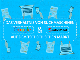 Vergleich zwischen Google und Seznam-Suche