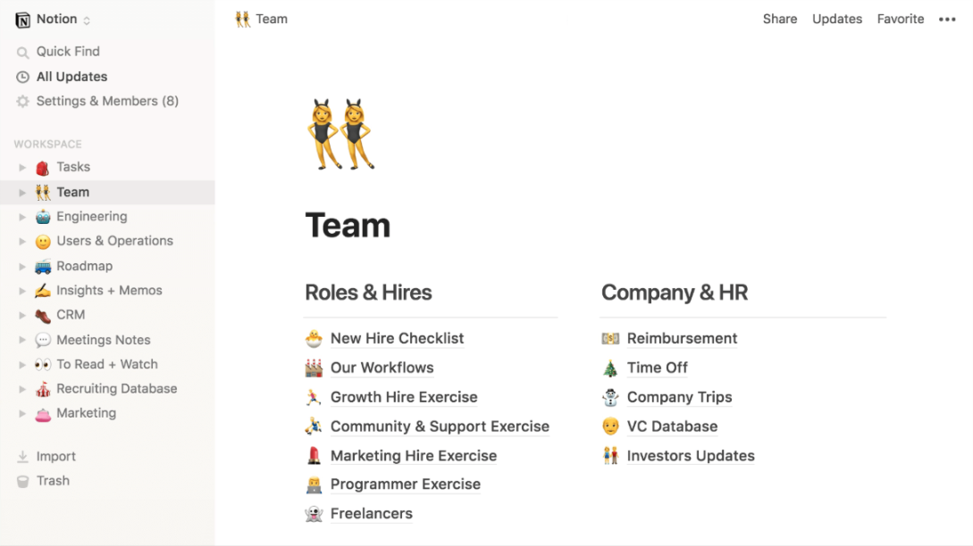 examples of online workspaces
